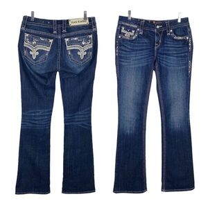 Rock Revival | Betty Boot Bling Jeans Flap Pocket Size 27 Style E1020B400L